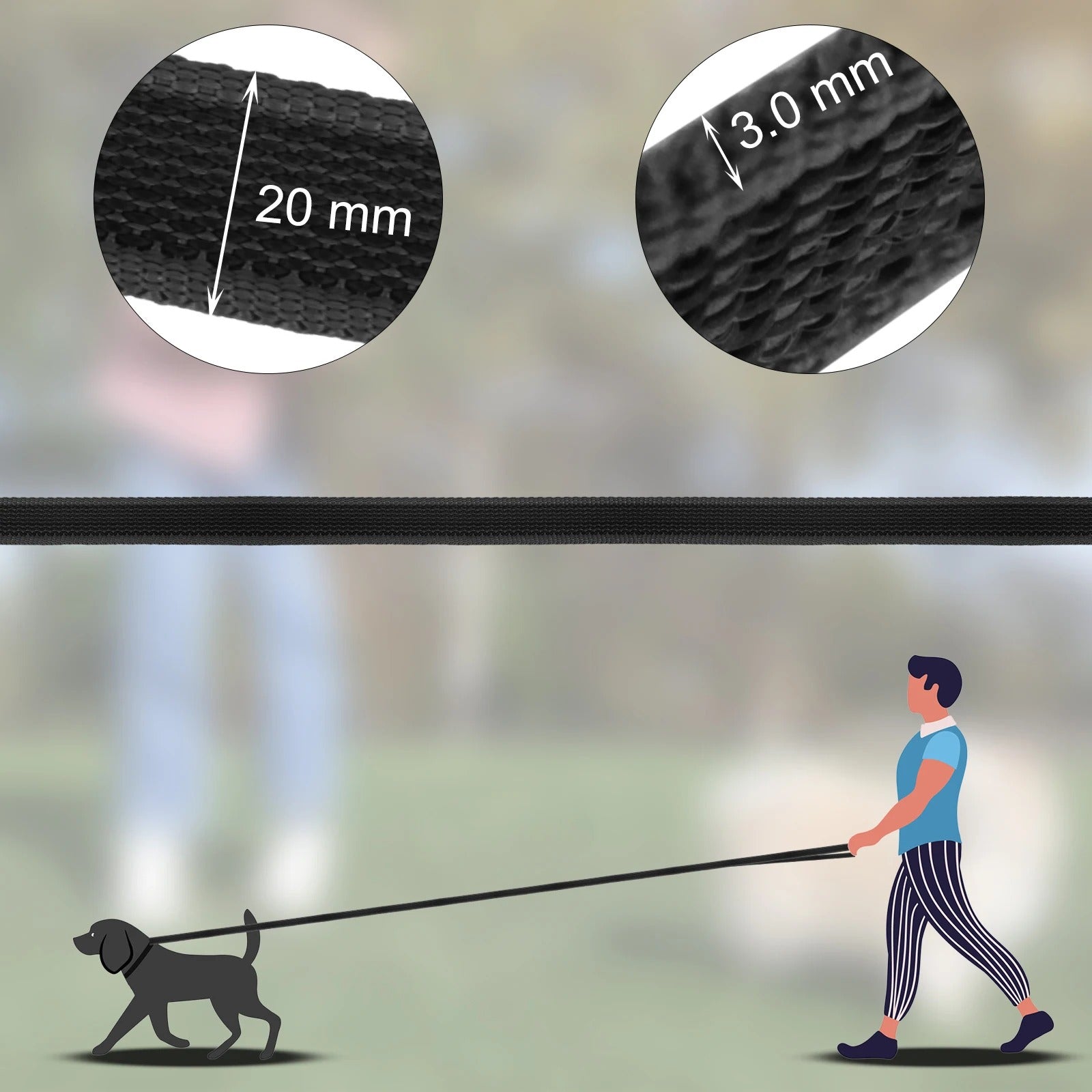 Latex Silk Dog Leash